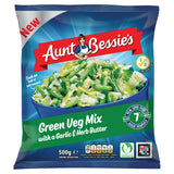 Aunt Bessies Green Veg Mix with a Garlic Herb Butter