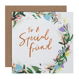 MS Floral Wreath Special Friend Card