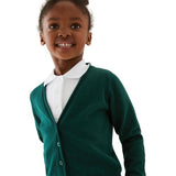 M&S Green 2pk Cotton Cardigan 6-7Y
