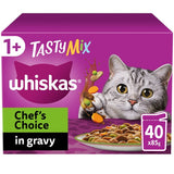 Whiskas 1 Tasty Mix Chefs Choice Adult Wet Cat Food Pouches in Gravy