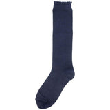 MS Girls Cotton Knee High Socks Shoe Size 6-85 Navy