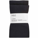 MS Girls Denier School Tights 6-7 Years Black