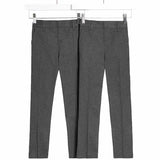 MS Boys Slim Leg School Trousers 8-9 Years Grey