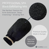 Hydrea London Black Exfoliating Spa Mitt MediumHard Texture
