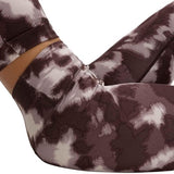 M&S Womens Go Balance Printed Wrap Waist Yoga Leggings, 16, Chocolate