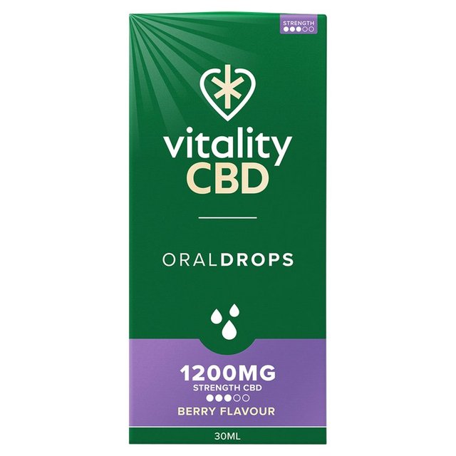 Vitality CBD Berry Oral Drops 1200mg   30ml GOODS M&S