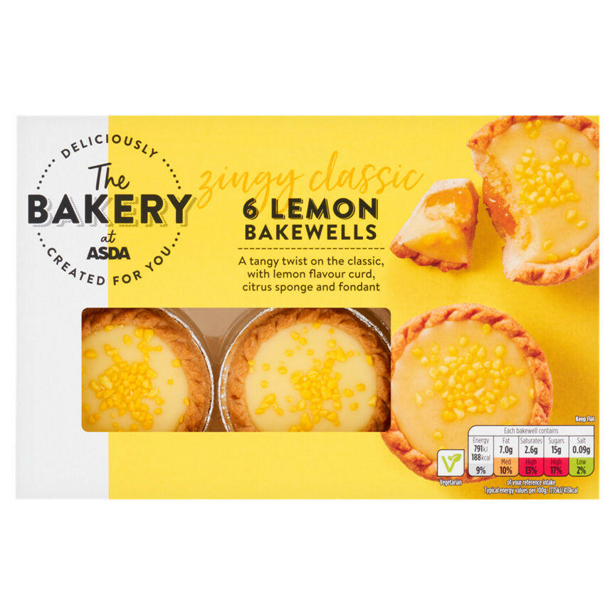 The BAKERY at ASDA 6 Lemon Bakewells GOODS ASDA