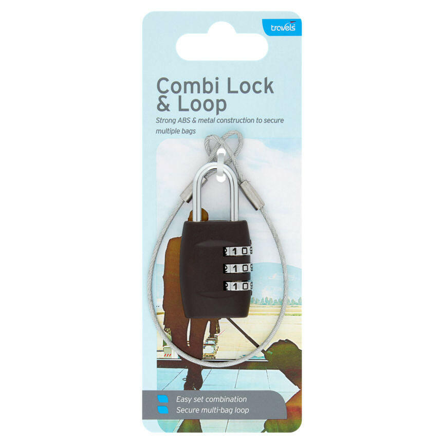 Travels Combi Lock & Loop GOODS ASDA