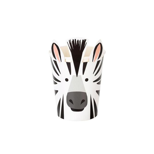 Zebra Recyclable Paper Party Cups   8 per pack GOODS M&S