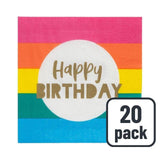 Talking Tables Rainbow Happy Birthday Napkins 20 per pack GOODS M&S