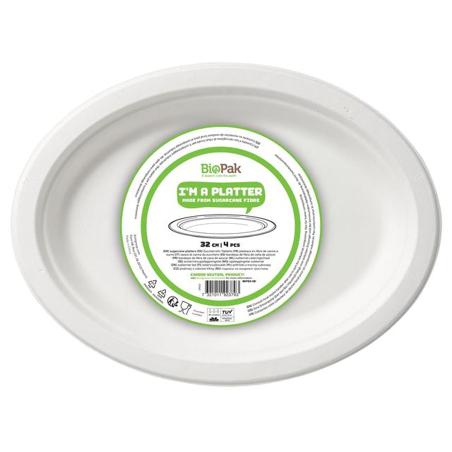 White Microwaveable Buffet Platters 3 per pack GOODS M&S