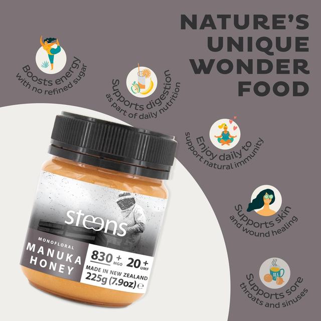 Steens MGO 830 UMF20 Manuka Honey 225g GOODS M&S
