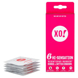 XO! Hi-Sensation 'Righteous Rubber' Ribbed + Dotted Condoms 6 per pack GOODS M&S