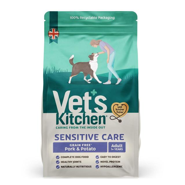 Vet's Kitchen Sensitive Care Grain Free Adult Dry Dog Food Pork & Potato 6kg GOODS M&S