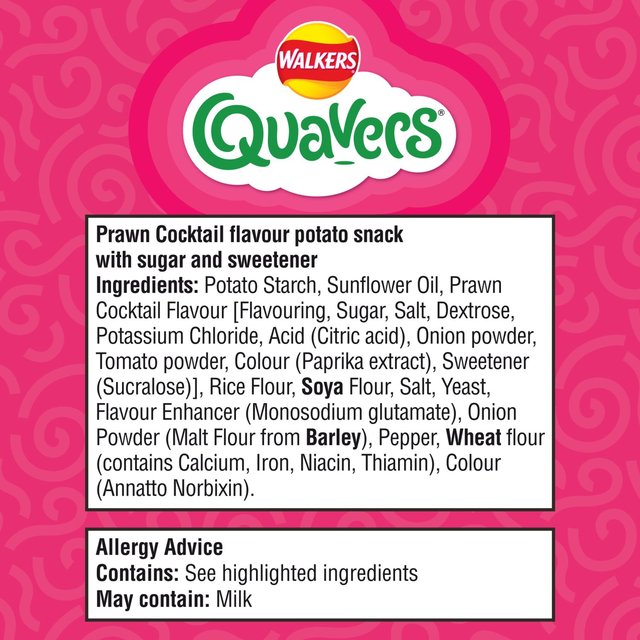 Walkers Quavers Prawn Cocktail Multipack Snacks 6 per pack GOODS M&S