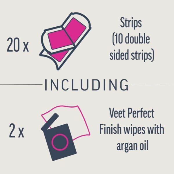Veet Expert Cold Wax Strips Face Normal 20s GOODS Boots