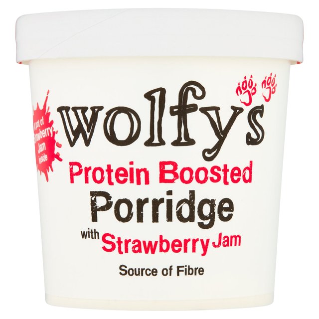 Wolfys Protein Boosted Porridge with Strawberry Jam 91g GOODS M&S