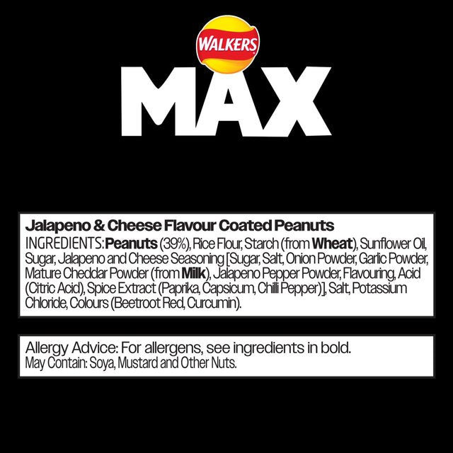 Walkers Max Strong Nuts Jalapeno & Cheese 175g GOODS M&S