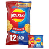 Walkers Ready Salted Cheese & Onion Variety Multipack Crisps 12 per pack GOODS M&S