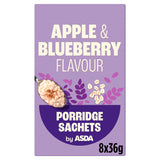 ASDA Apple & Blueberry Flavour Porridge Sachets 8 x 36g (288g) - McGrocer