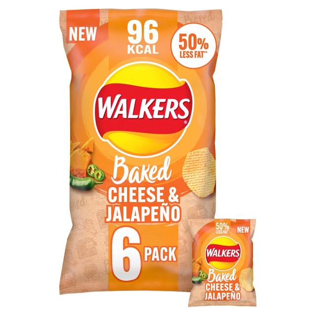 Walkers Baked Cheese & Jalapeno Multipack Snacks 6 per pack GOODS M&S