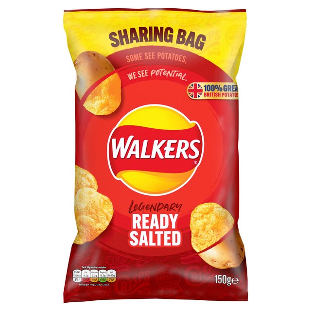 Walkers Ready Salted Sharing Bag Crisps 150g GOODS M&S