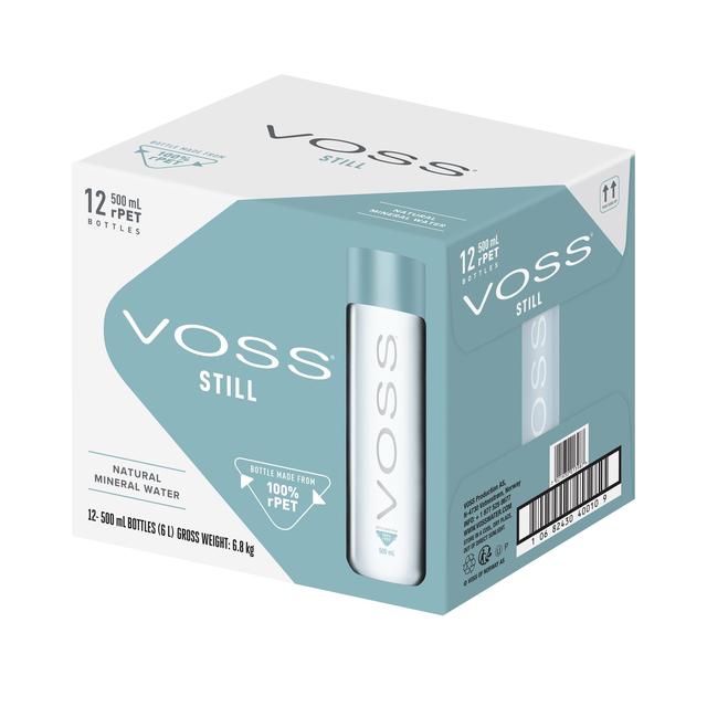 VOSS Still Artesian Water rPET Bottle   12 x 500ml GOODS M&S