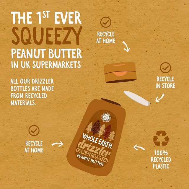 Whole Earth Drizzler Golden Roasted Peanut Butter 320g GOODS M&S