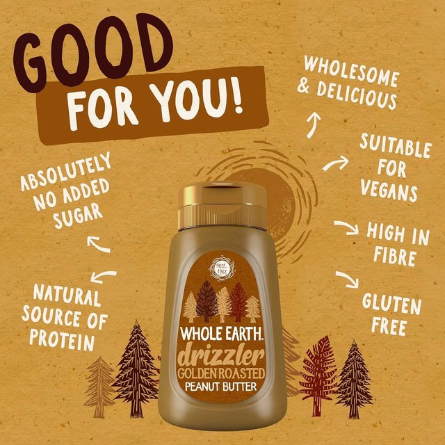 Whole Earth Drizzler Golden Roasted Peanut Butter 320g GOODS M&S