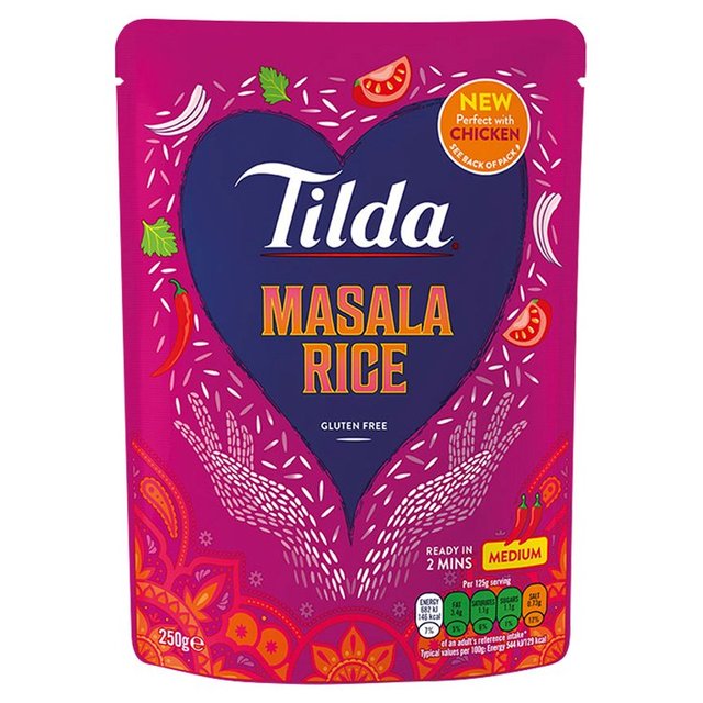 Tilda Microwave Masala Basmati Rice   250g GOODS M&S