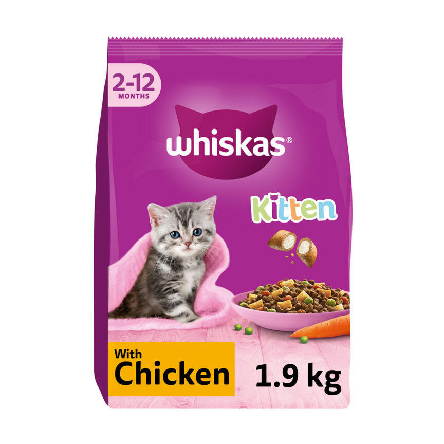 Whiskas Kitten Chicken Dry Cat Food GOODS ASDA