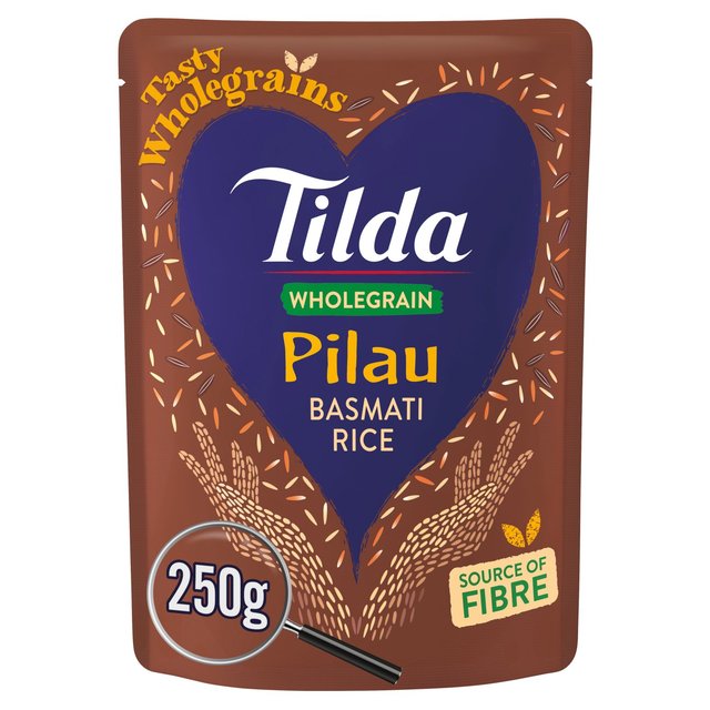 Tilda Microwave Wholegrain Pilau Basmati Rice 250g GOODS M&S