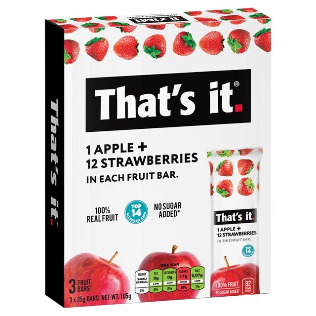 That's it. Apple Strawberry   3 x 35g GOODS M&S