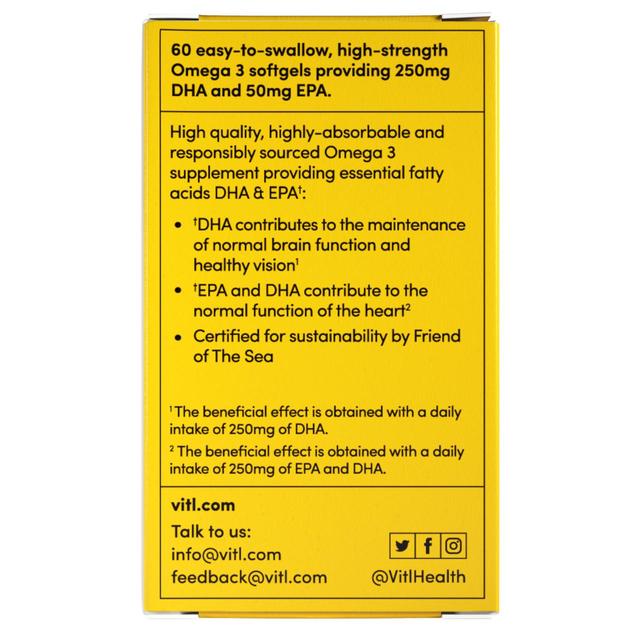 VITL VITLOMEGA3CAPSULE 60 EACH   60 per pack GOODS M&S