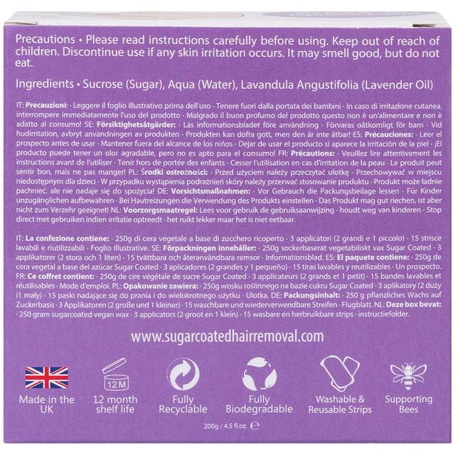 Sugar Coated Facial Hair Removal Kit With Lavender Essential Oil 200ml GOODS M&S