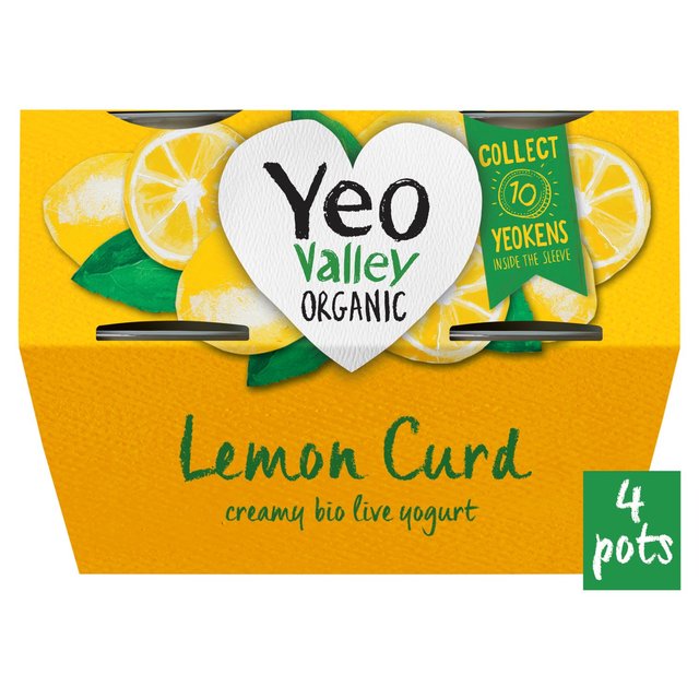 Yeo Valley Organic Lemon Curd Yoghurt   4 x 110g GOODS M&S