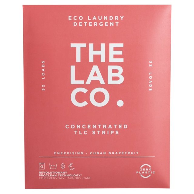 The Lab Co. Laundry Detergent Sheets Non Bio Energising Scent 32 Loads 32 per pack GOODS M&S