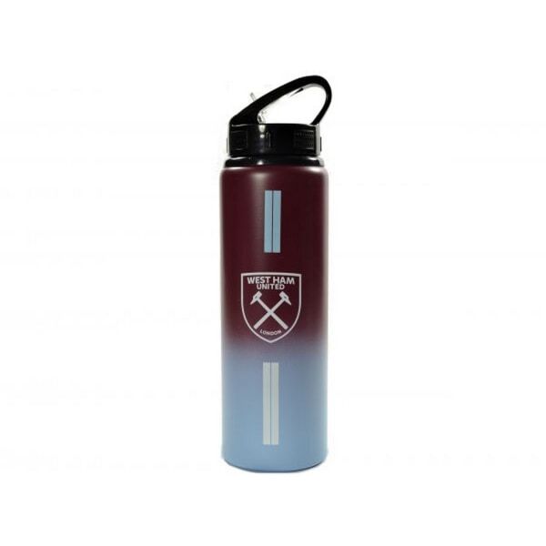 West Ham United FC Fade Aluminium Water Bottle GOODS Superdrug