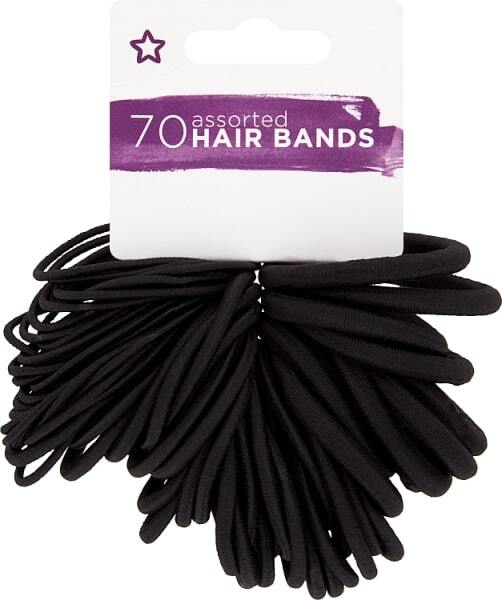 Superdrug Hair Bands Assorted Black x70 GOODS Superdrug