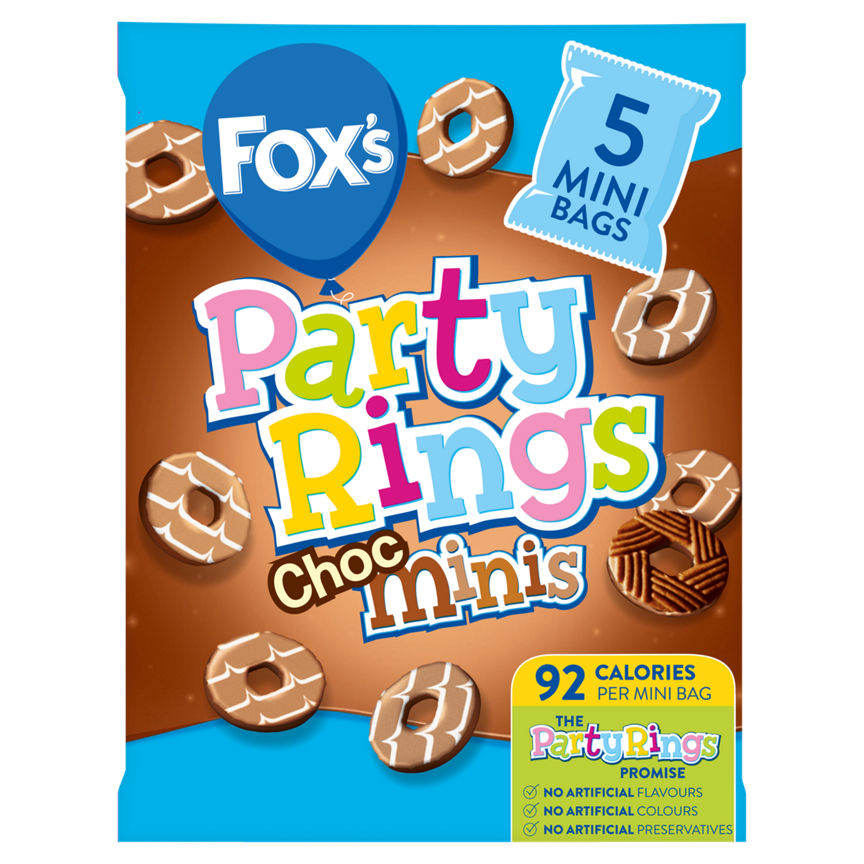 Fox's Party Rings Choc Minis 5 x 21g - McGrocer