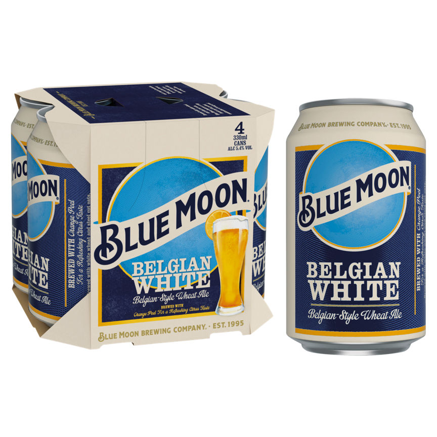 Blue Moon Belgian White American Craft Wheat Beer - McGrocer