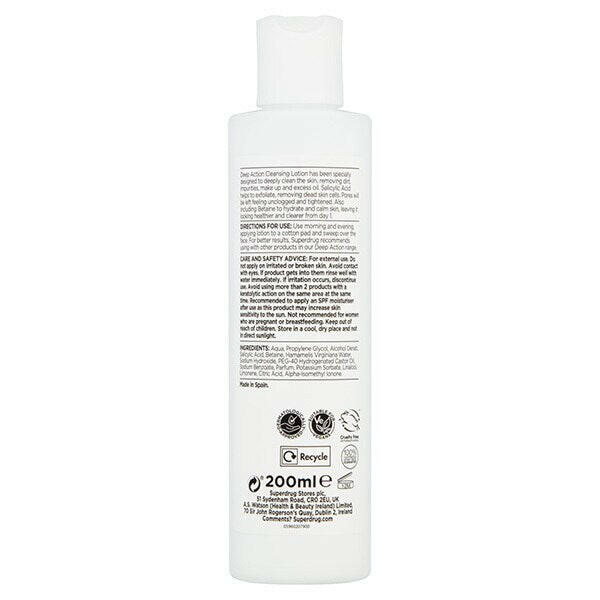 Superdrug Deep Action Cleansing Lotion 200ml GOODS Superdrug