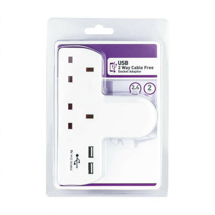 Status 2 Way Socket General Household ASDA