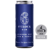 6 O'clock Gin London Dry Gin & Tonic   250ml - McGrocer
