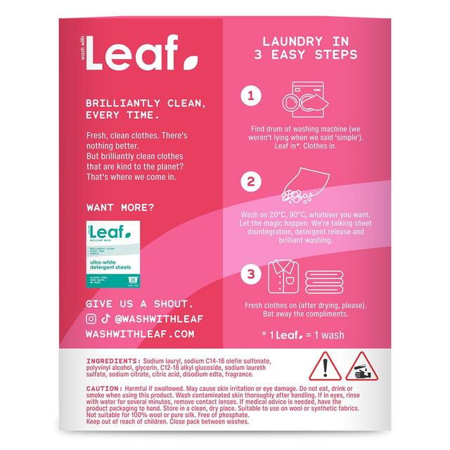 Wash with Leaf Non Bio Laundry Sheets 25 25 per pack GOODS M&S