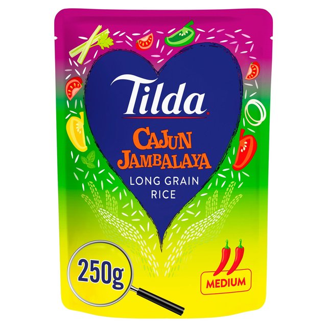 Tilda Microwave Cajun Jambalaya Long Grain Rice 250g GOODS M&S