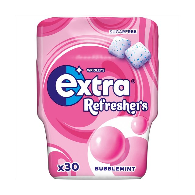 Wrigley's Extra Refreshers Bubblemint Sugar Free Chewing Gum Bottle 30pcs 67g GOODS M&S