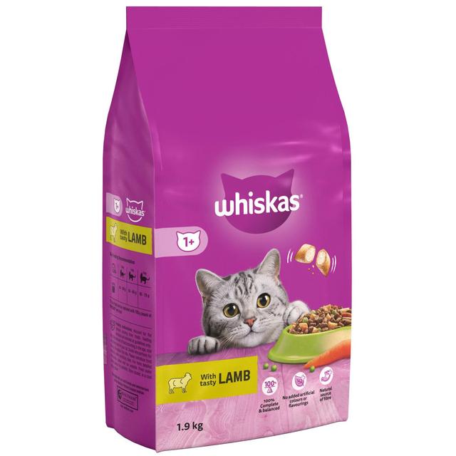 Whiskas Adult 1+ Cat Food Dry with Lamb 1.9kg GOODS M&S