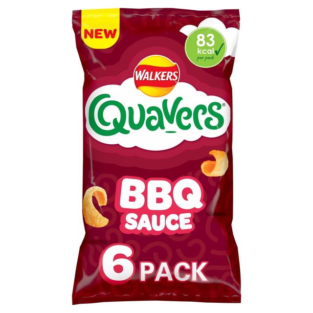 Walkers Quavers BBQ Sauce Multipack Snacks Crisps 6 per pack GOODS M&S
