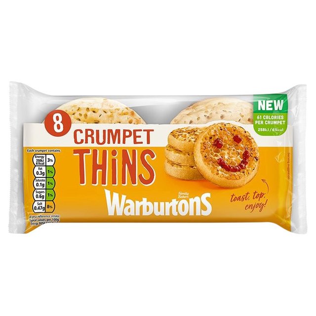 Warburtons 8 Crumpet Thins   8 per pack GOODS M&S